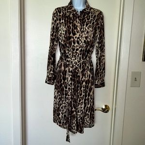 Tommy Bahama soft jersey button front belted shirt dress